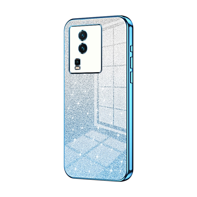 vivo iQOO Neo7 Glitter Powder Electroplated Gradient Phone Case – Fashionable & Luxurious with Anti-Fingerprint Coating, Shock-Absorption, and Lens Protection