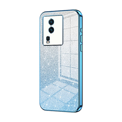 vivo iQOO Neo7 Glitter Powder Electroplated Gradient Phone Case – Fashionable & Luxurious with Anti-Fingerprint Coating, Shock-Absorption, and Lens Protection