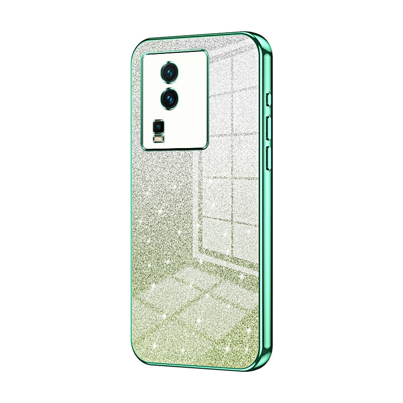 vivo iQOO Neo7 Glitter Powder Electroplated Gradient Phone Case – Fashionable & Luxurious with Anti-Fingerprint Coating, Shock-Absorption, and Lens Protection