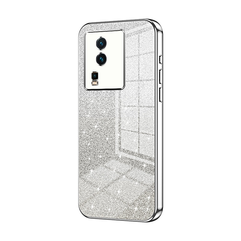 vivo iQOO Neo7 Glitter Powder Electroplated Gradient Phone Case – Fashionable & Luxurious with Anti-Fingerprint Coating, Shock-Absorption, and Lens Protection