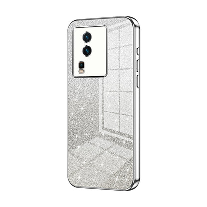 vivo iQOO Neo7 Glitter Powder Electroplated Gradient Phone Case – Fashionable & Luxurious with Anti-Fingerprint Coating, Shock-Absorption, and Lens Protection