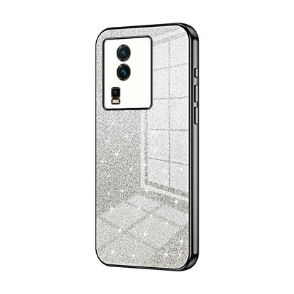 vivo iQOO Neo7 Glitter Powder Electroplated Gradient Phone Case – Fashionable & Luxurious with Anti-Fingerprint Coating, Shock-Absorption, and Lens Protection