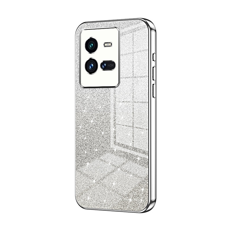 vivo iQOO 10 Pro Glitter Powder Electroplated Gradient Phone Case – Fashionable & Luxurious with Anti-Fingerprint Coating, Shock-Absorption, and Lens Protection