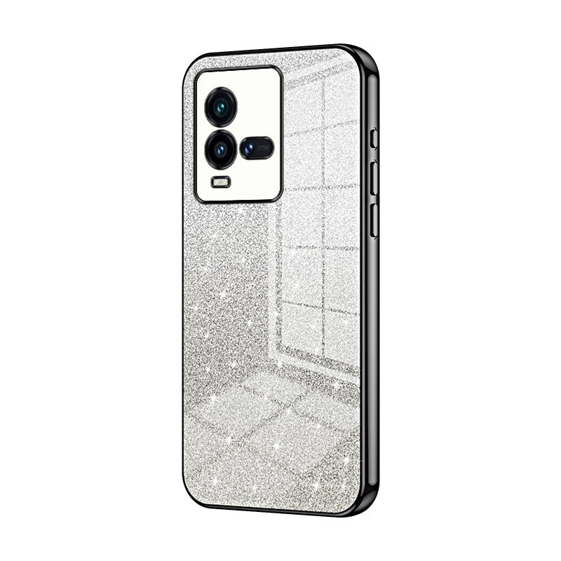 vivo iQOO 10 Glitter Powder Electroplated Gradient Phone Case – Fashionable & Luxurious with Anti-Fingerprint Coating, Shock-Absorption, and Lens Protection