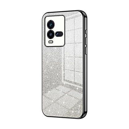 vivo iQOO 10 Glitter Powder Electroplated Gradient Phone Case – Fashionable & Luxurious with Anti-Fingerprint Coating, Shock-Absorption, and Lens Protection