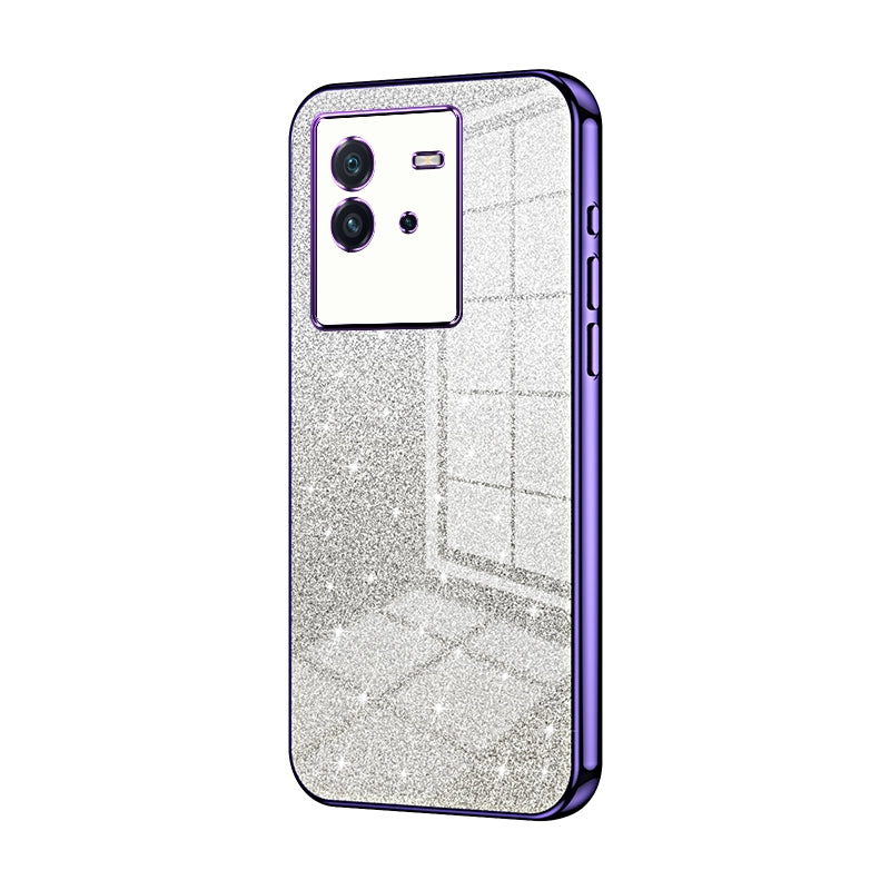 vivo iQOO Neo6 Glitter Powder Electroplated Gradient Phone Case – Fashionable & Luxurious with Anti-Fingerprint Coating, Shock-Absorption, and Lens Protection