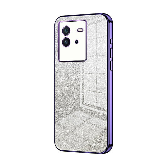 vivo iQOO Neo6 Glitter Powder Electroplated Gradient Phone Case – Fashionable & Luxurious with Anti-Fingerprint Coating, Shock-Absorption, and Lens Protection