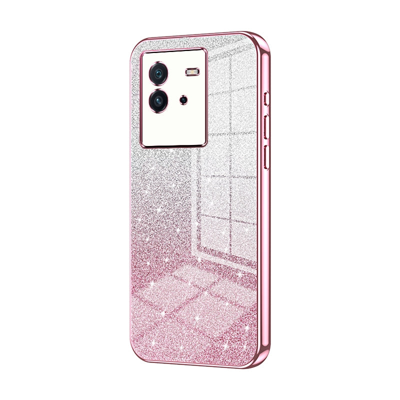 vivo iQOO Neo6 Glitter Powder Electroplated Gradient Phone Case – Fashionable & Luxurious with Anti-Fingerprint Coating, Shock-Absorption, and Lens Protection