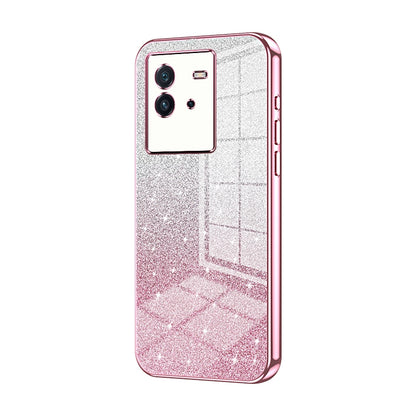 vivo iQOO Neo6 Glitter Powder Electroplated Gradient Phone Case – Fashionable & Luxurious with Anti-Fingerprint Coating, Shock-Absorption, and Lens Protection