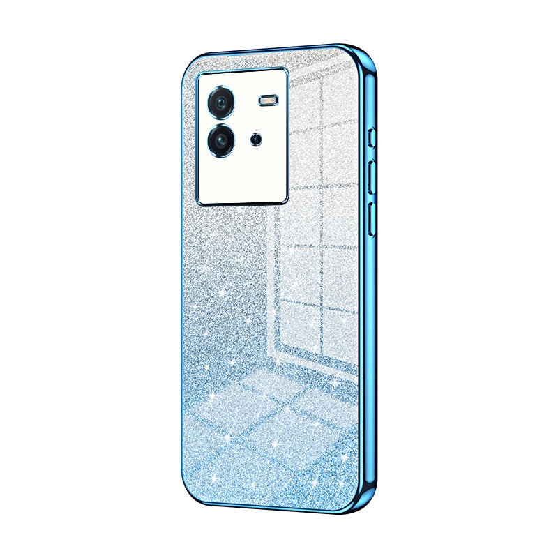 vivo iQOO Neo6 Glitter Powder Electroplated Gradient Phone Case – Fashionable & Luxurious with Anti-Fingerprint Coating, Shock-Absorption, and Lens Protection