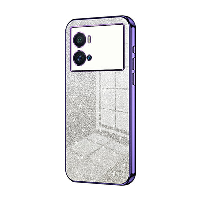 vivo iQOO 9 Pro Glitter Powder Electroplated Gradient Phone Case – Fashionable & Luxurious with Anti-Fingerprint Coating, Shock-Absorption, and Lens Protection