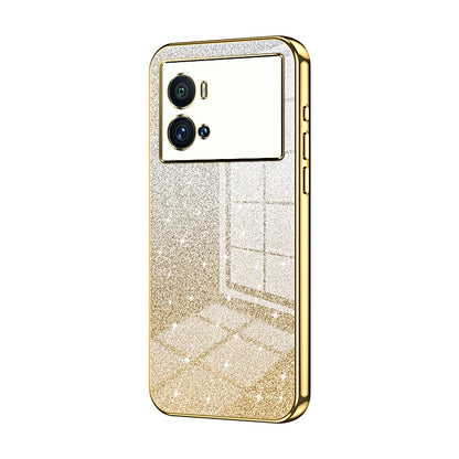 vivo iQOO 9 Pro Glitter Powder Electroplated Gradient Phone Case – Fashionable & Luxurious with Anti-Fingerprint Coating, Shock-Absorption, and Lens Protection