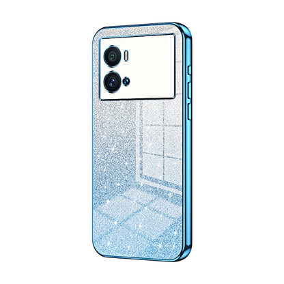 vivo iQOO 9 Pro Glitter Powder Electroplated Gradient Phone Case – Fashionable & Luxurious with Anti-Fingerprint Coating, Shock-Absorption, and Lens Protection