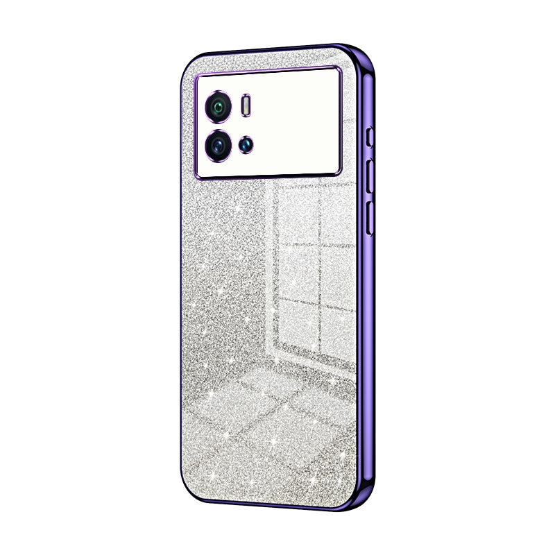 vivo iQOO 9 Glitter Powder Electroplated Gradient Phone Case – Fashionable & Luxurious with Anti-Fingerprint Coating, Shock-Absorption, and Lens Protection