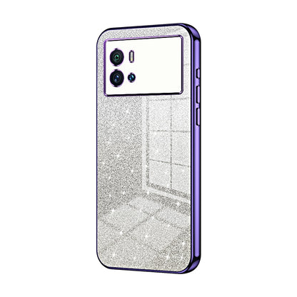 vivo iQOO 9 Glitter Powder Electroplated Gradient Phone Case – Fashionable & Luxurious with Anti-Fingerprint Coating, Shock-Absorption, and Lens Protection