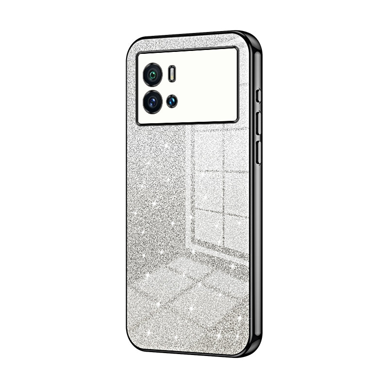 vivo iQOO 9 Glitter Powder Electroplated Gradient Phone Case – Fashionable & Luxurious with Anti-Fingerprint Coating, Shock-Absorption, and Lens Protection