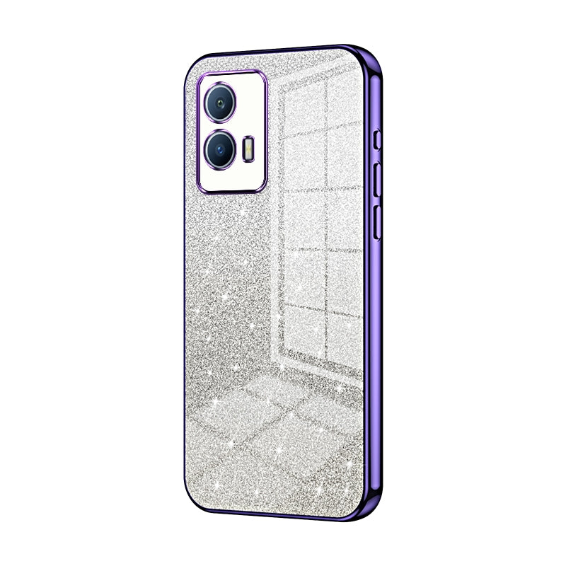 vivo iQOO U5 Glitter Powder Electroplated Gradient Phone Case – Fashionable & Luxurious with Anti-Fingerprint Coating, Shock-Absorption, and Lens Protection