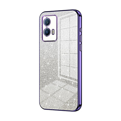 vivo iQOO U5 Glitter Powder Electroplated Gradient Phone Case – Fashionable & Luxurious with Anti-Fingerprint Coating, Shock-Absorption, and Lens Protection