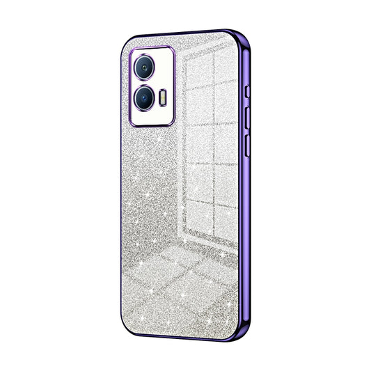 vivo iQOO U5 Glitter Powder Electroplated Gradient Phone Case – Fashionable & Luxurious with Anti-Fingerprint Coating, Shock-Absorption, and Lens Protection
