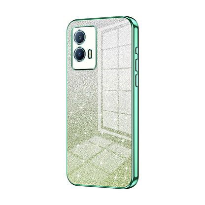 vivo iQOO U5 Glitter Powder Electroplated Gradient Phone Case – Fashionable & Luxurious with Anti-Fingerprint Coating, Shock-Absorption, and Lens Protection