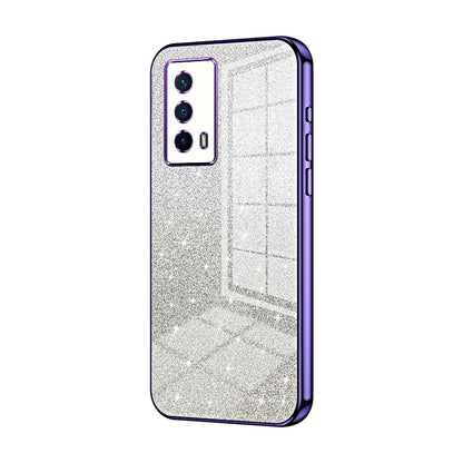 vivo iQOO Z5 Glitter Powder Electroplated Gradient Phone Case – Fashionable & Luxurious with Anti-Fingerprint Coating, Shock-Absorption, and Lens Protection