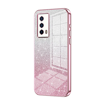 vivo iQOO Z5 Glitter Powder Electroplated Gradient Phone Case – Fashionable & Luxurious with Anti-Fingerprint Coating, Shock-Absorption, and Lens Protection
