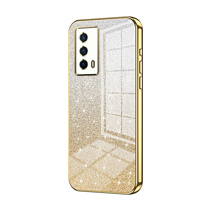 vivo iQOO Z5 Glitter Powder Electroplated Gradient Phone Case – Fashionable & Luxurious with Anti-Fingerprint Coating, Shock-Absorption, and Lens Protection