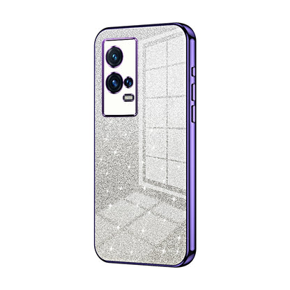 vivo iQOO 8 Pro Glitter Powder Electroplated Gradient Phone Case – Fashionable & Luxurious with Anti-Fingerprint Coating, Shock-Absorption, and Lens Protection