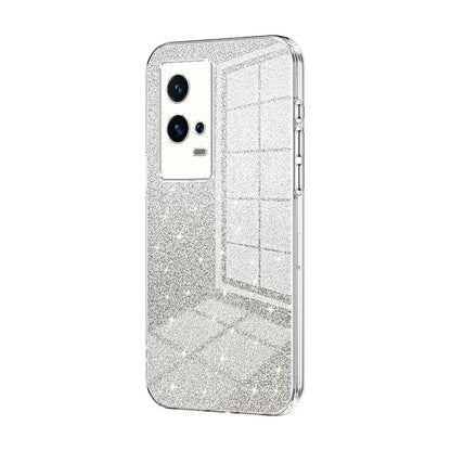 vivo iQOO 8 Pro Glitter Powder Electroplated Gradient Phone Case – Fashionable & Luxurious with Anti-Fingerprint Coating, Shock-Absorption, and Lens Protection