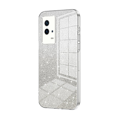 vivo iQOO 8 Glitter Powder Electroplated Gradient Phone Case – Fashionable & Luxurious with Anti-Fingerprint Coating, Shock-Absorption, and Lens Protection