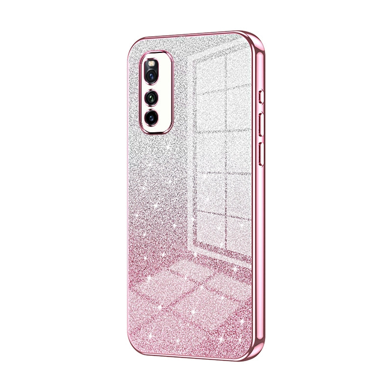 vivo iQOO Neo3 5G Glitter Powder Electroplated Gradient Phone Case – Fashionable & Luxurious with Anti-Fingerprint Coating, Shock-Absorption, and Lens Protection