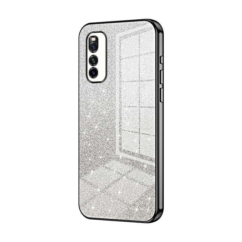 vivo iQOO Neo3 5G Glitter Powder Electroplated Gradient Phone Case – Fashionable & Luxurious with Anti-Fingerprint Coating, Shock-Absorption, and Lens Protection