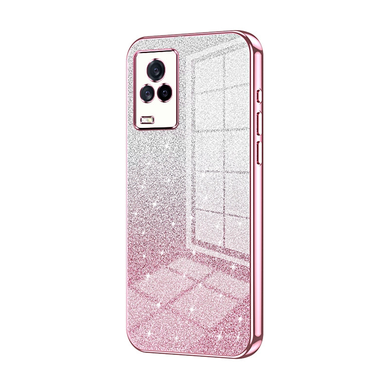 vivo iQOO 7 Glitter Powder Electroplated Gradient Phone Case – Fashionable & Luxurious with Anti-Fingerprint Coating, Shock-Absorption, and Lens Protection