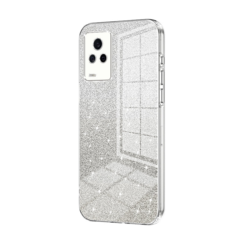vivo iQOO 7 Glitter Powder Electroplated Gradient Phone Case – Fashionable & Luxurious with Anti-Fingerprint Coating, Shock-Absorption, and Lens Protection