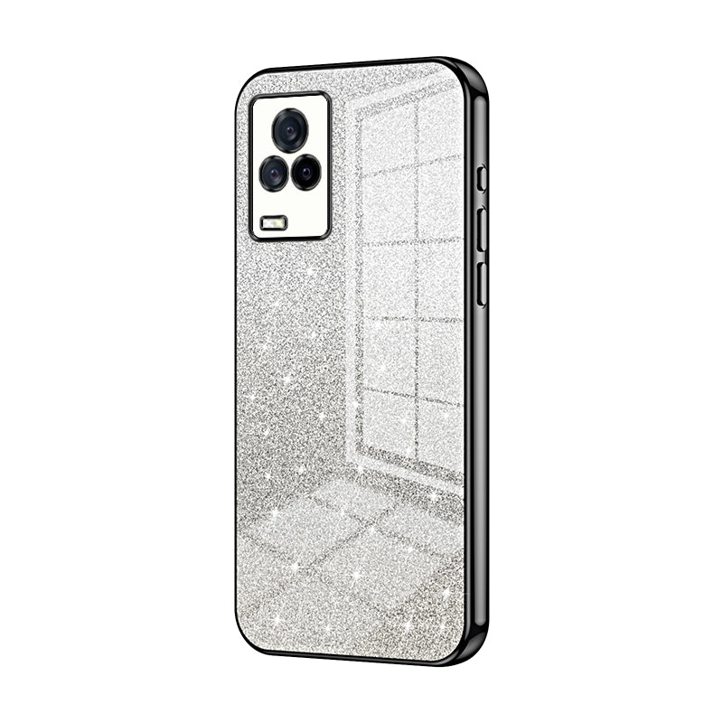 vivo iQOO 7 Glitter Powder Electroplated Gradient Phone Case – Fashionable & Luxurious with Anti-Fingerprint Coating, Shock-Absorption, and Lens Protection
