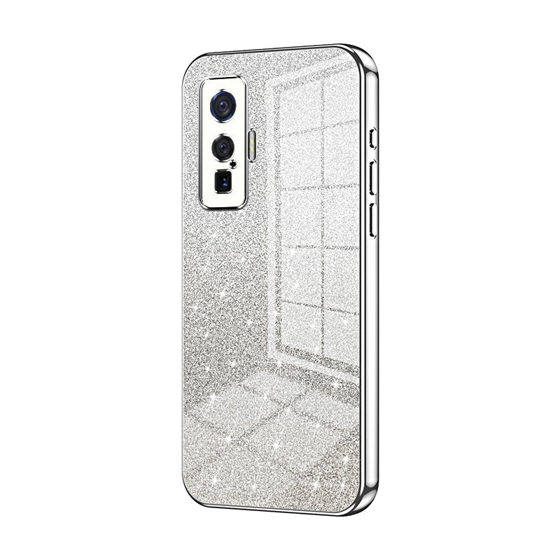 vivo iQOO 5 Pro Glitter Powder Electroplated Gradient Phone Case – Fashionable & Luxurious with Anti-Fingerprint Coating, Shock-Absorption, and Lens Protection