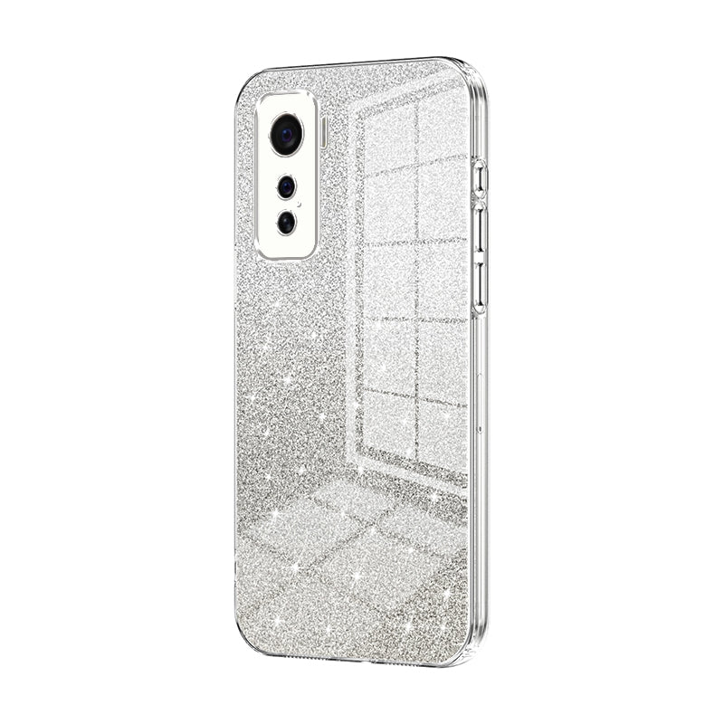 vivo iQOO 5 Glitter Powder Electroplated Gradient Phone Case – Fashionable & Luxurious with Anti-Fingerprint Coating, Shock-Absorption, and Lens Protection