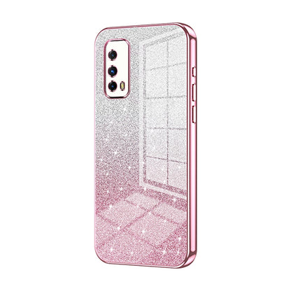 vivo iQOO Z1X Glitter Powder Electroplated Gradient Phone Case – Fashionable & Luxurious with Anti-Fingerprint Coating, Shock-Absorption, and Lens Protection