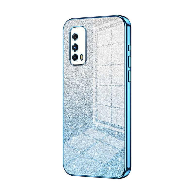 vivo iQOO Z1X Glitter Powder Electroplated Gradient Phone Case – Fashionable & Luxurious with Anti-Fingerprint Coating, Shock-Absorption, and Lens Protection