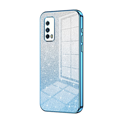 vivo iQOO Z1X Glitter Powder Electroplated Gradient Phone Case – Fashionable & Luxurious with Anti-Fingerprint Coating, Shock-Absorption, and Lens Protection