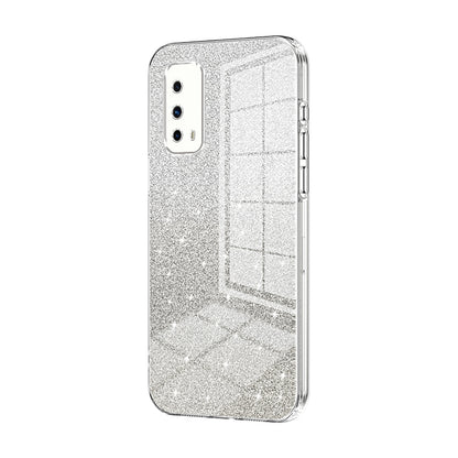 vivo iQOO Z1X Glitter Powder Electroplated Gradient Phone Case – Fashionable & Luxurious with Anti-Fingerprint Coating, Shock-Absorption, and Lens Protection