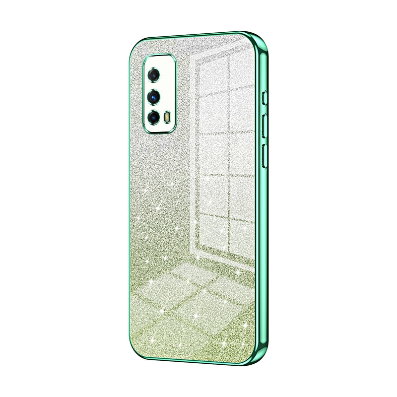 vivo iQOO Z1X Glitter Powder Electroplated Gradient Phone Case – Fashionable & Luxurious with Anti-Fingerprint Coating, Shock-Absorption, and Lens Protection