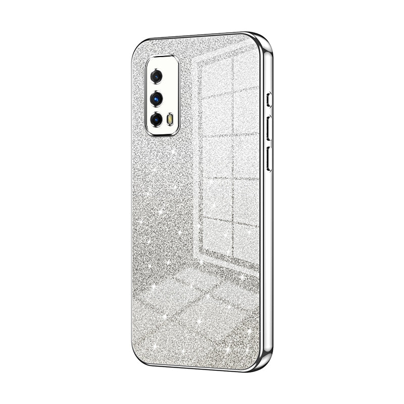 vivo iQOO Z1X Glitter Powder Electroplated Gradient Phone Case – Fashionable & Luxurious with Anti-Fingerprint Coating, Shock-Absorption, and Lens Protection