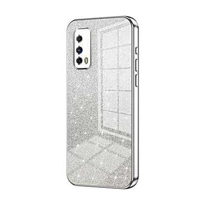 vivo iQOO Z1X Glitter Powder Electroplated Gradient Phone Case – Fashionable & Luxurious with Anti-Fingerprint Coating, Shock-Absorption, and Lens Protection