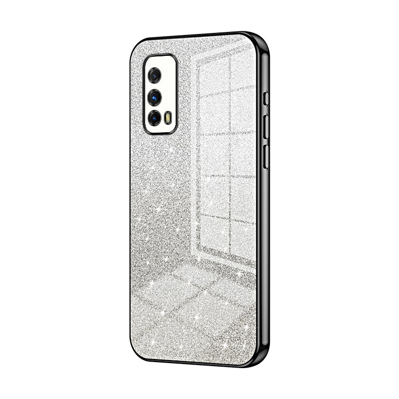 vivo iQOO Z1X Glitter Powder Electroplated Gradient Phone Case – Fashionable & Luxurious with Anti-Fingerprint Coating, Shock-Absorption, and Lens Protection