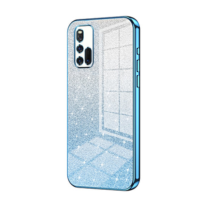 vivo iQOO 3 5G Glitter Powder Electroplated Gradient Phone Case – Fashionable & Luxurious with Anti-Fingerprint Coating, Shock-Absorption, and Lens Protection