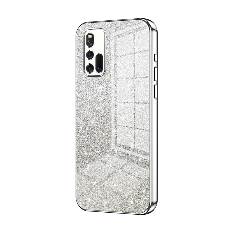 vivo iQOO 3 5G Glitter Powder Electroplated Gradient Phone Case – Fashionable & Luxurious with Anti-Fingerprint Coating, Shock-Absorption, and Lens Protection