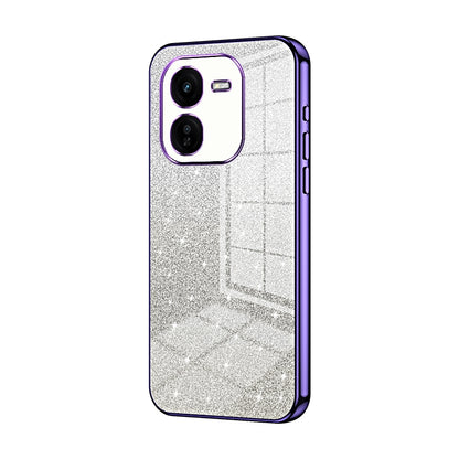 vivo iQOO Z9x Glitter Powder Electroplated Gradient Phone Case – Fashionable & Luxurious with Anti-Fingerprint Coating, Shock-Absorption, and Lens Protection