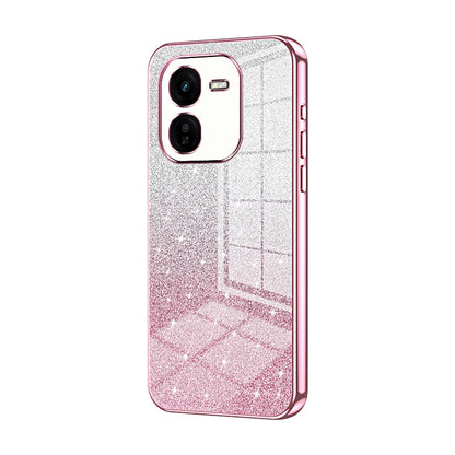 vivo iQOO Z9x Glitter Powder Electroplated Gradient Phone Case – Fashionable & Luxurious with Anti-Fingerprint Coating, Shock-Absorption, and Lens Protection
