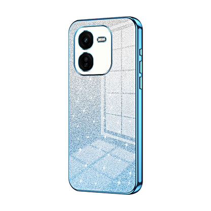 vivo iQOO Z9x Glitter Powder Electroplated Gradient Phone Case – Fashionable & Luxurious with Anti-Fingerprint Coating, Shock-Absorption, and Lens Protection